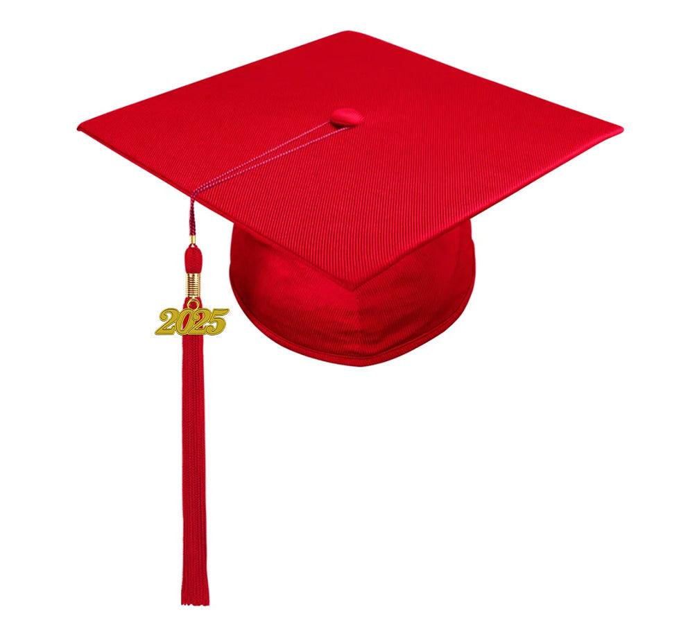 Shiny Red Elementary Cap & Gown - Graduation Gown 