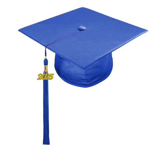 Shiny Royal Blue Junior High/Middle School Cap & Tassel - Graduation Gown 