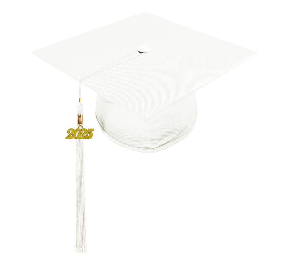 Shiny White Bachelors Cap & Gown - Graduation Gown 