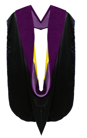Doctor of Law Hood - Purple & Gold - Graduation Gown 
