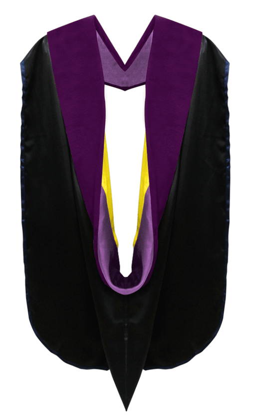 Doctor of Law Hood - Purple & Gold - Graduation Gown 