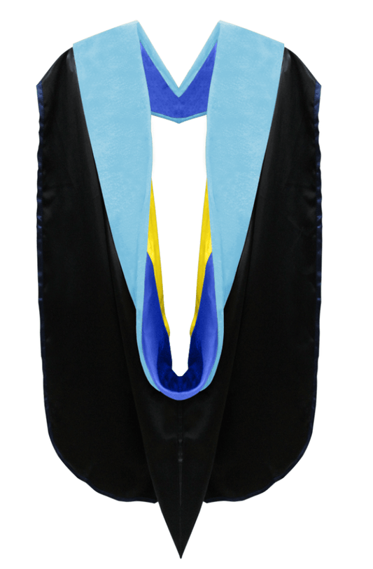 Doctor of Education Hood - Royal Blue & Gold - Graduation Gown 