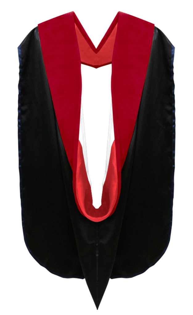 Doctor of Theology Hood - Scarlet & White - Graduation Gown 