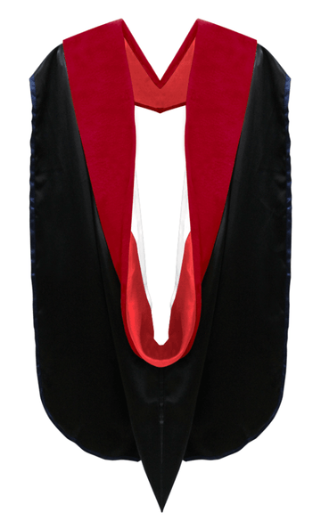Doctor of Theology Hood - Scarlet & White - Graduation Gown 