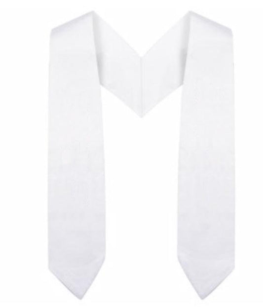 White Kindergarten/Preschool Stole - Graduation Gown 
