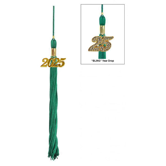 Matte Emerald Green High School Cap & Tassel - Graduation Gown 