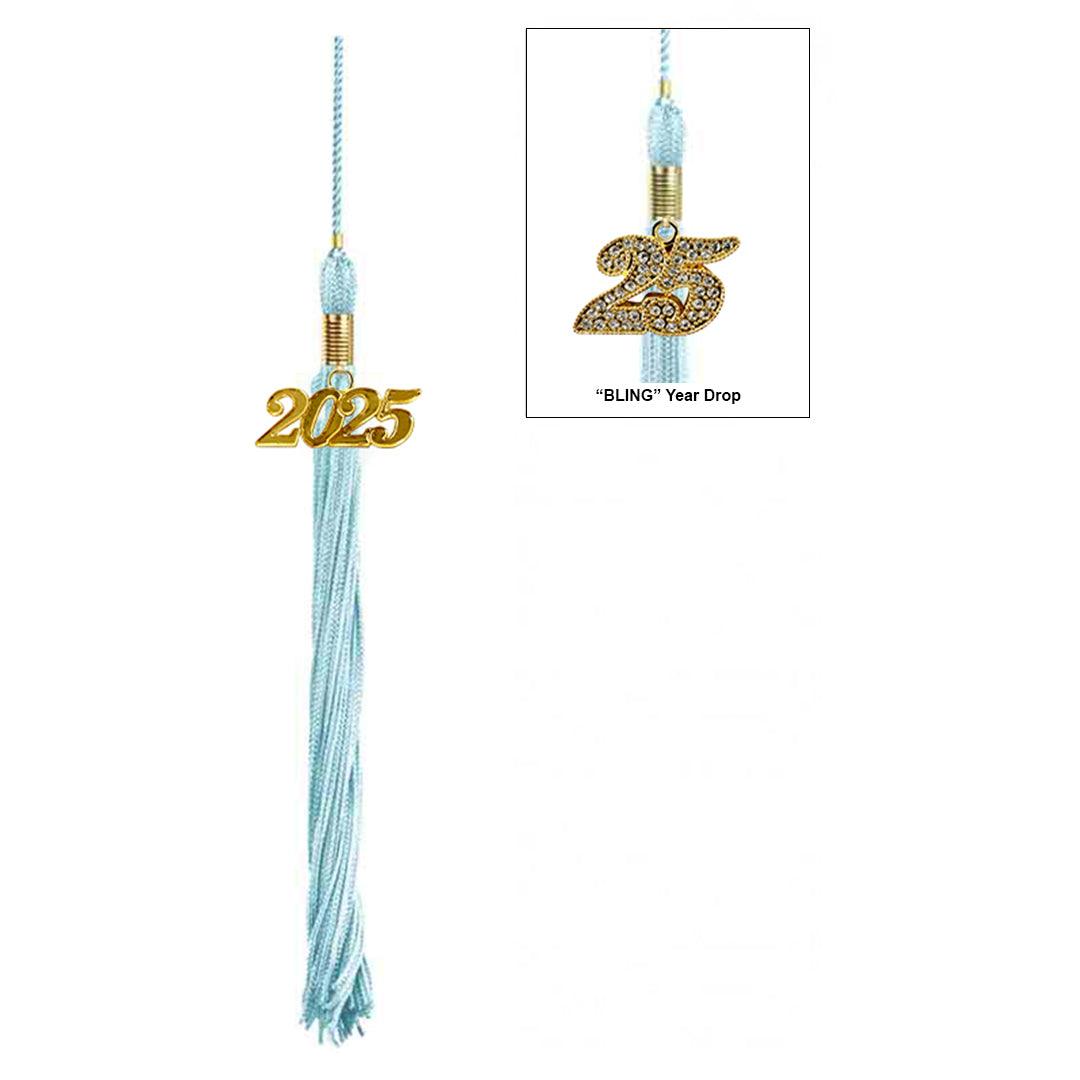 Shiny Light Blue Elementary Cap & Gown - Graduation Gown 