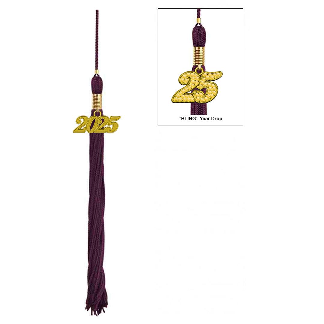 Shiny Maroon High School Cap & Gown - Graduation Gown 