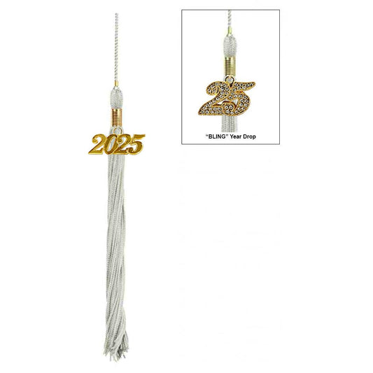 Shiny Silver Junior High/Middle School Cap & Tassel - Graduation Gown 
