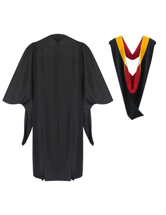 Deluxe Masters Academic Gown & Hood Package - Graduation Gown 