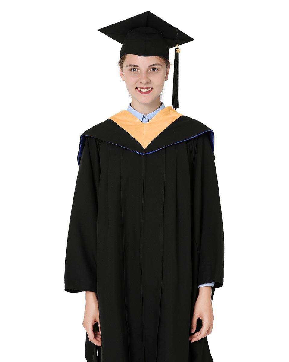 Deluxe Bachelor Hood - 15 Color Combinations Available - Graduation Gown 