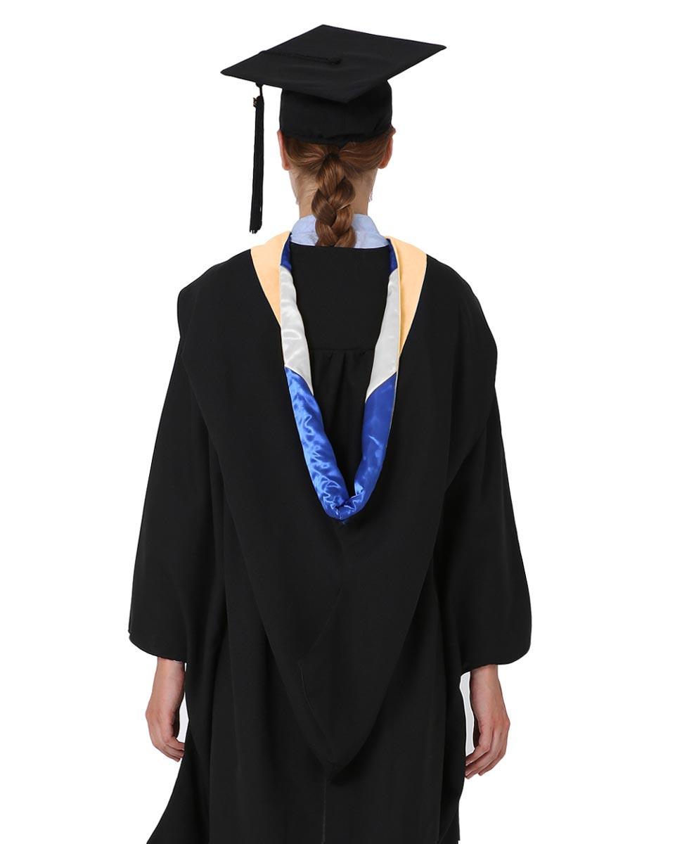 Deluxe Bachelor Hood - 15 Color Combinations Available - Graduation Gown 