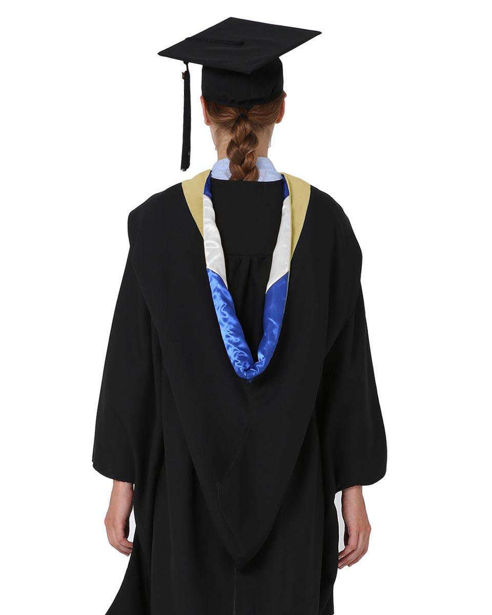Deluxe Bachelor Hood - 15 Color Combinations Available - Graduation Gown 