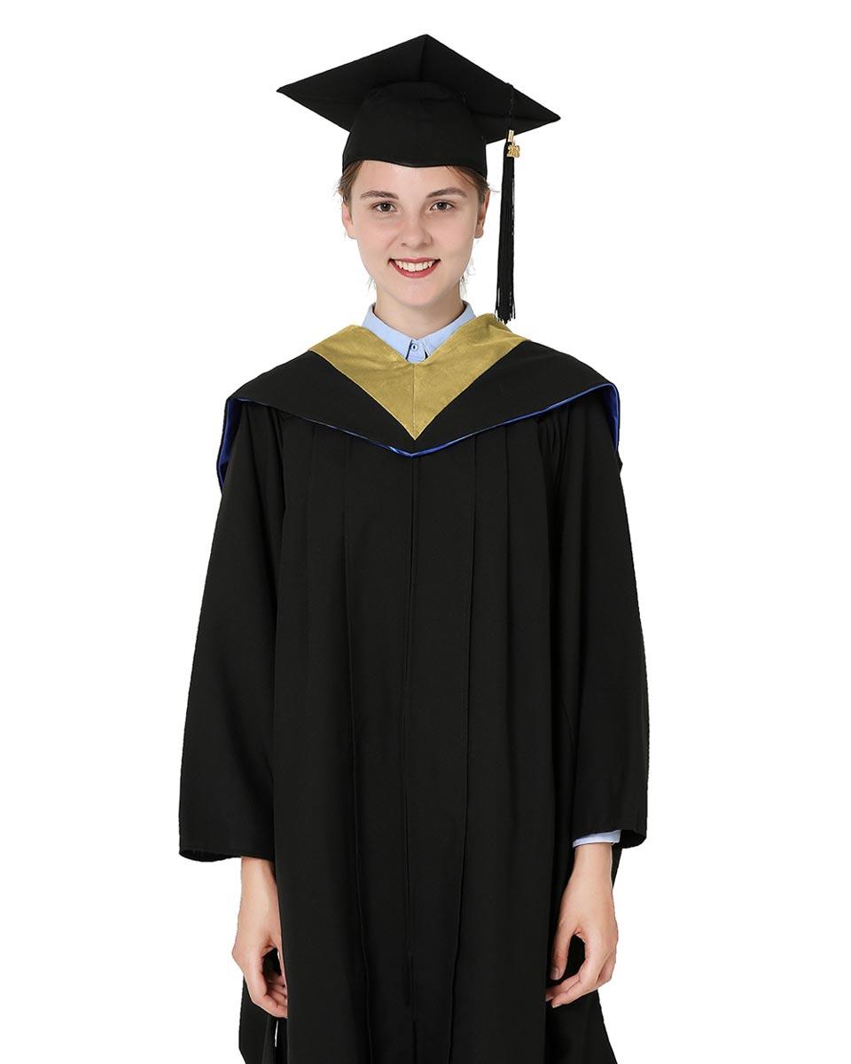 Deluxe Bachelor Hood - 15 Color Combinations Available - Graduation Gown 