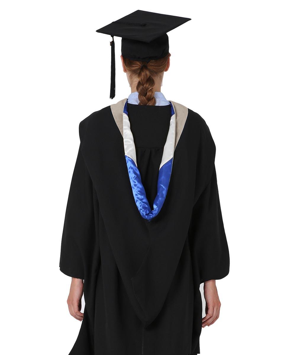 Deluxe Bachelor Hood - 15 Color Combinations Available - Graduation Gown 
