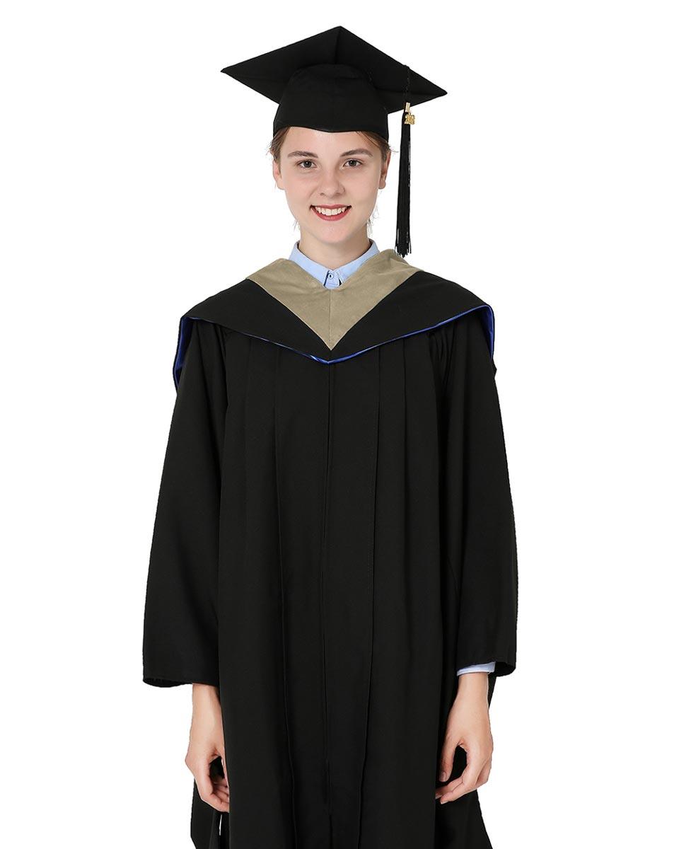 Deluxe Bachelor Hood - 15 Color Combinations Available - Graduation Gown 