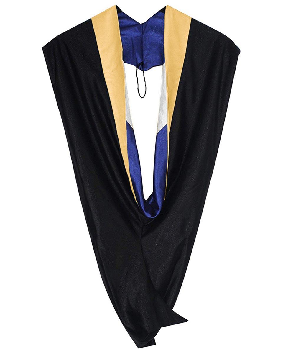 Deluxe Bachelor Hood - 15 Color Combinations Available - Graduation Gown 