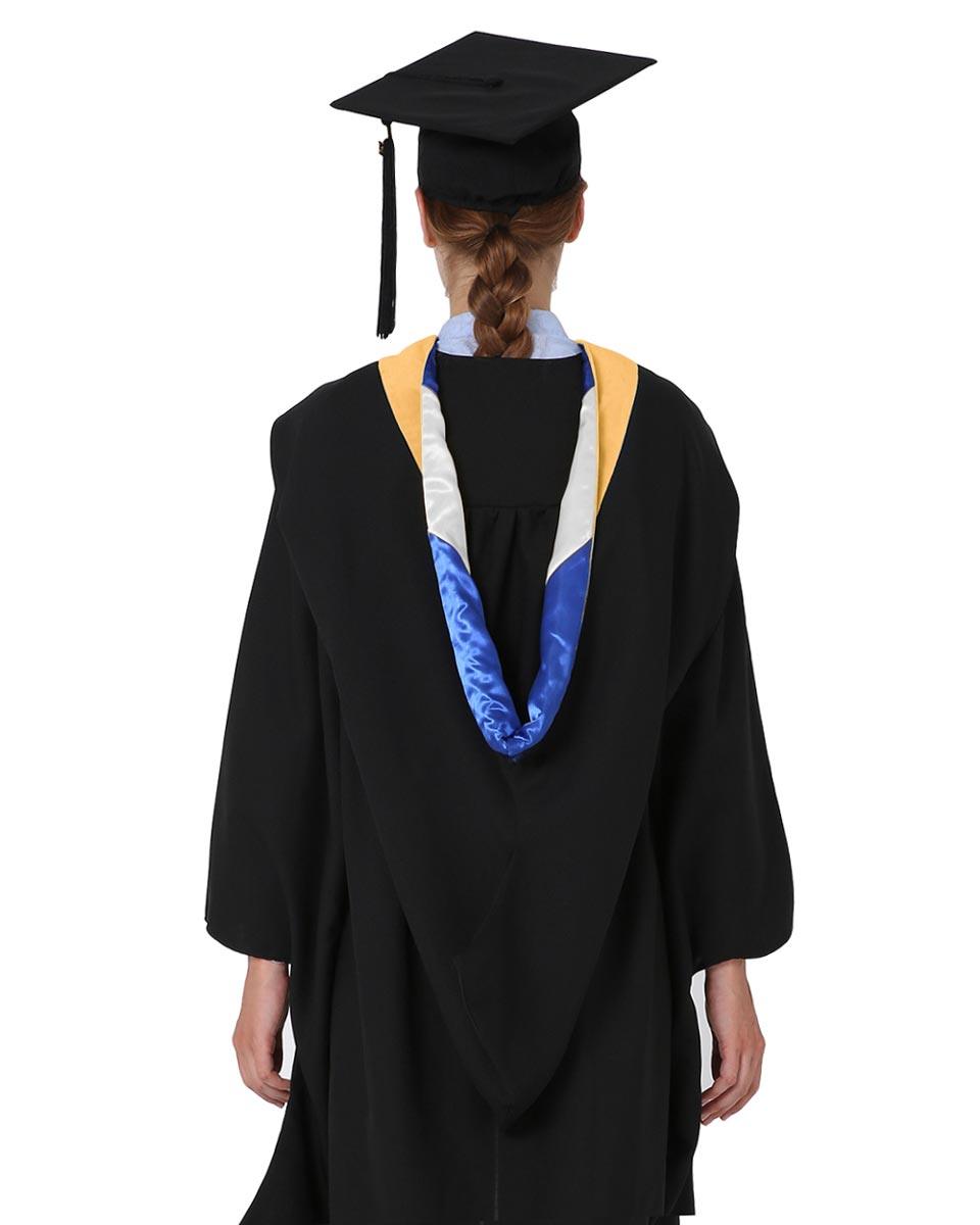 Deluxe Bachelor Hood - 15 Color Combinations Available - Graduation Gown 