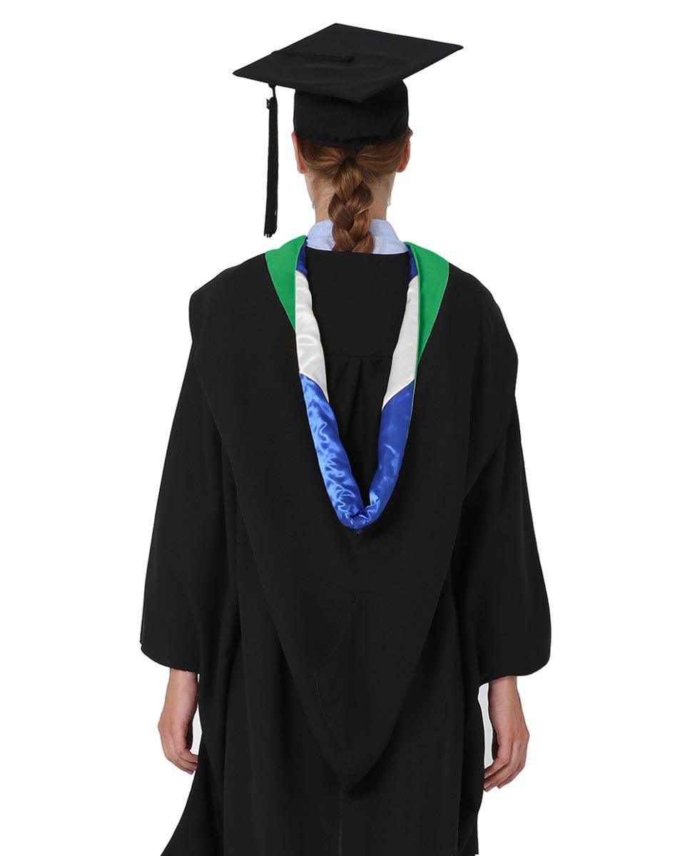Deluxe Bachelor Hood - 15 Color Combinations Available - Graduation Gown 