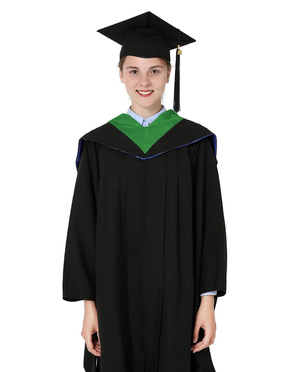 Deluxe Bachelor Hood - 15 Color Combinations Available - Graduation Gown 