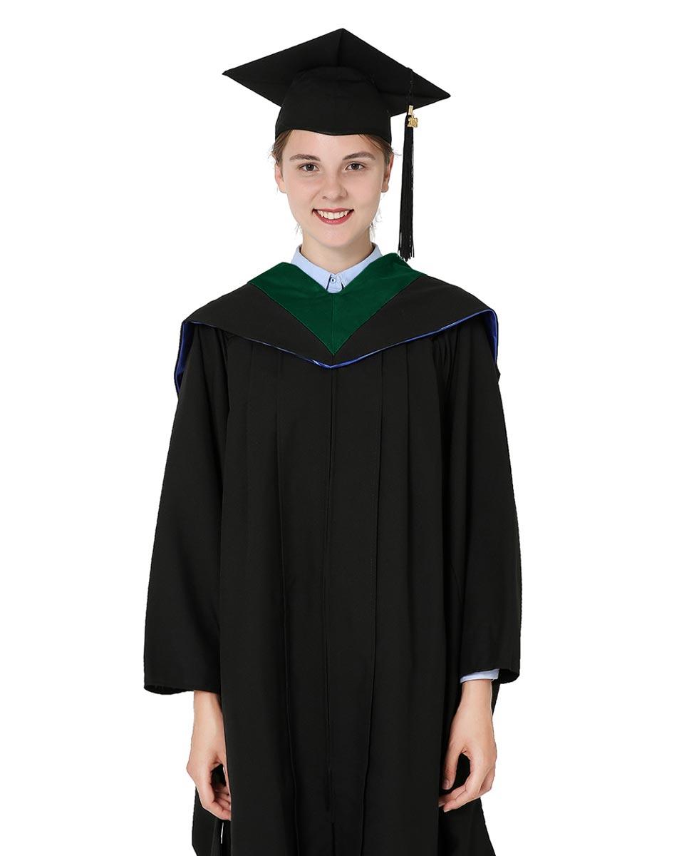Deluxe Bachelor Hood - 15 Color Combinations Available - Graduation Gown 