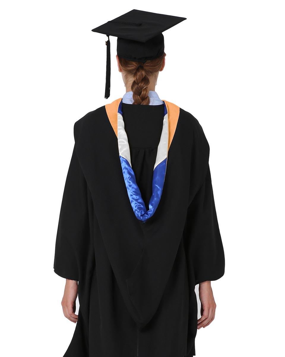 Deluxe Bachelor Hood - 15 Color Combinations Available - Graduation Gown 
