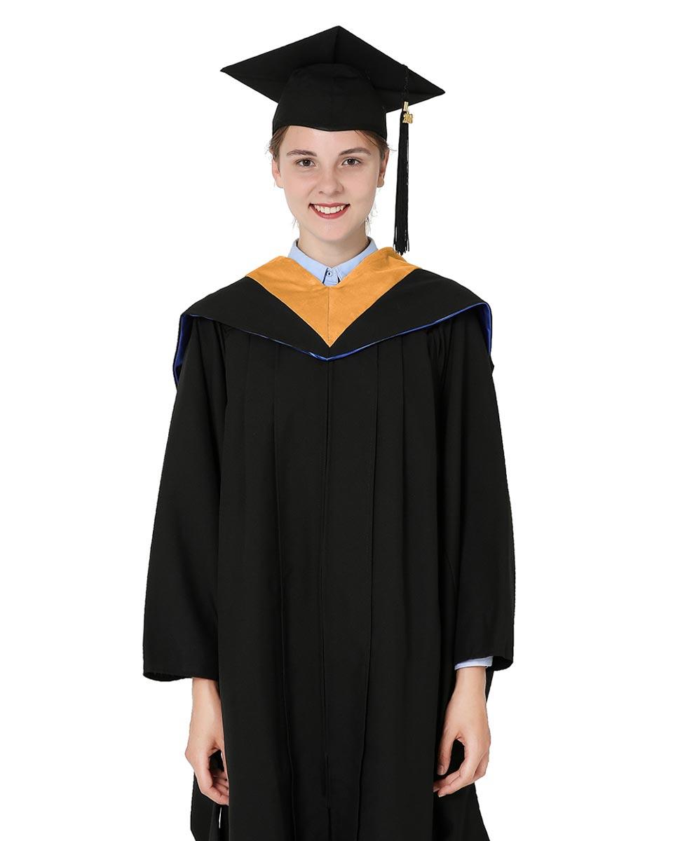 Deluxe Bachelor Hood - 15 Color Combinations Available - Graduation Gown 