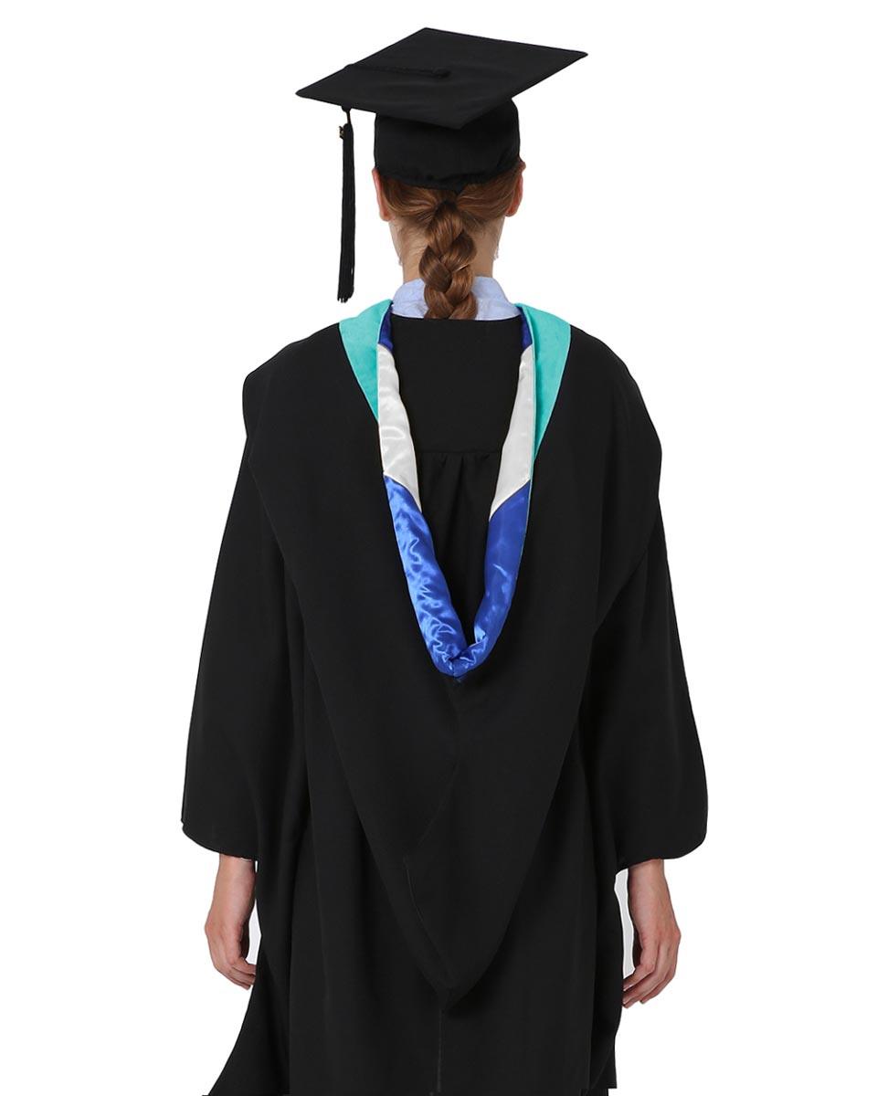 Deluxe Bachelor Hood - 15 Color Combinations Available - Graduation Gown 