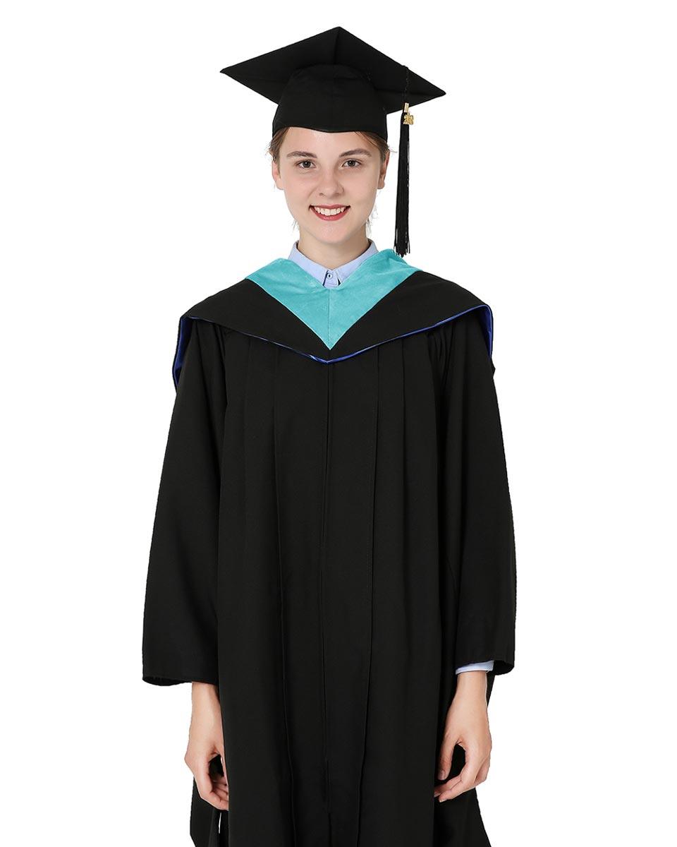 Deluxe Bachelor Hood - 15 Color Combinations Available - Graduation Gown 