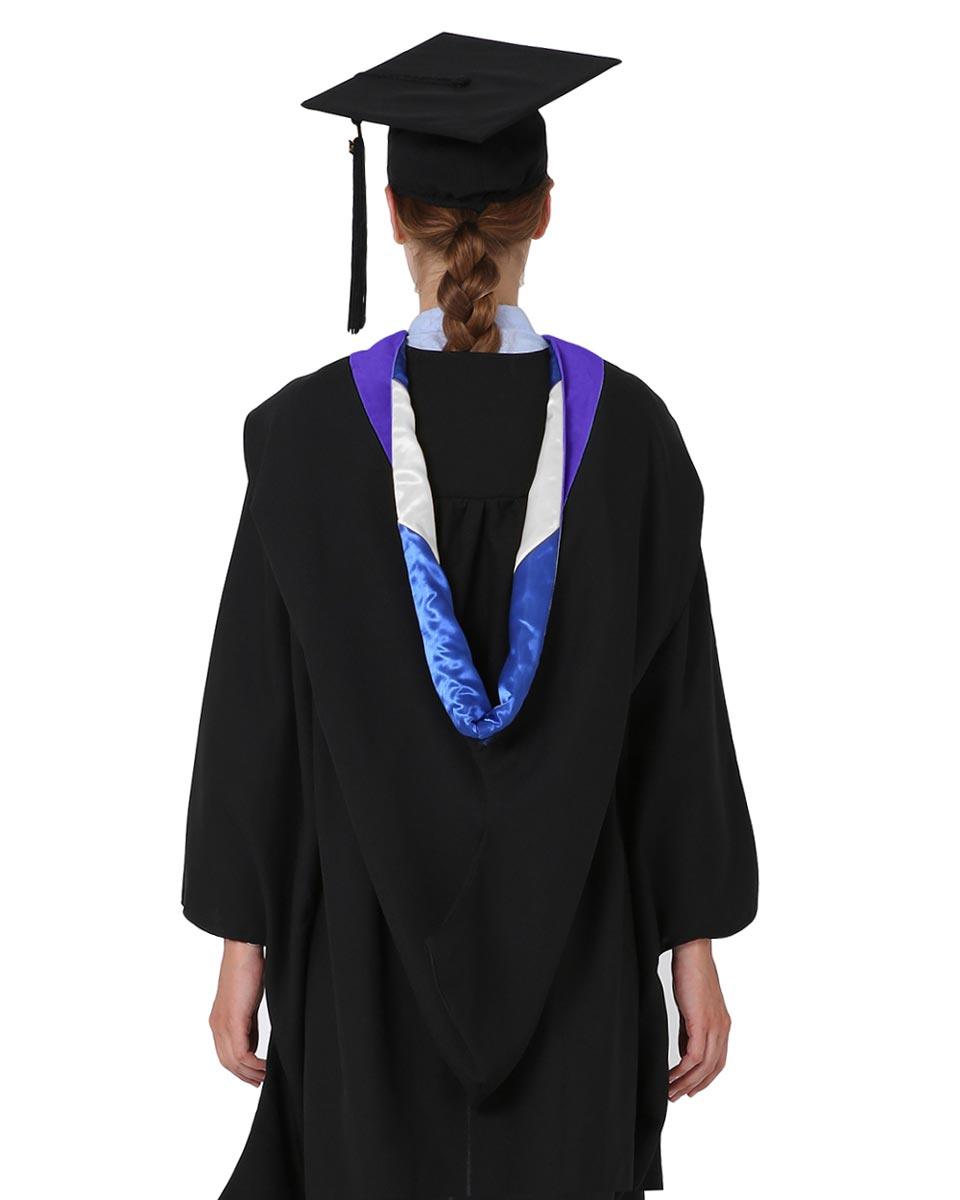 Deluxe Bachelor Hood - 15 Color Combinations Available - Graduation Gown 