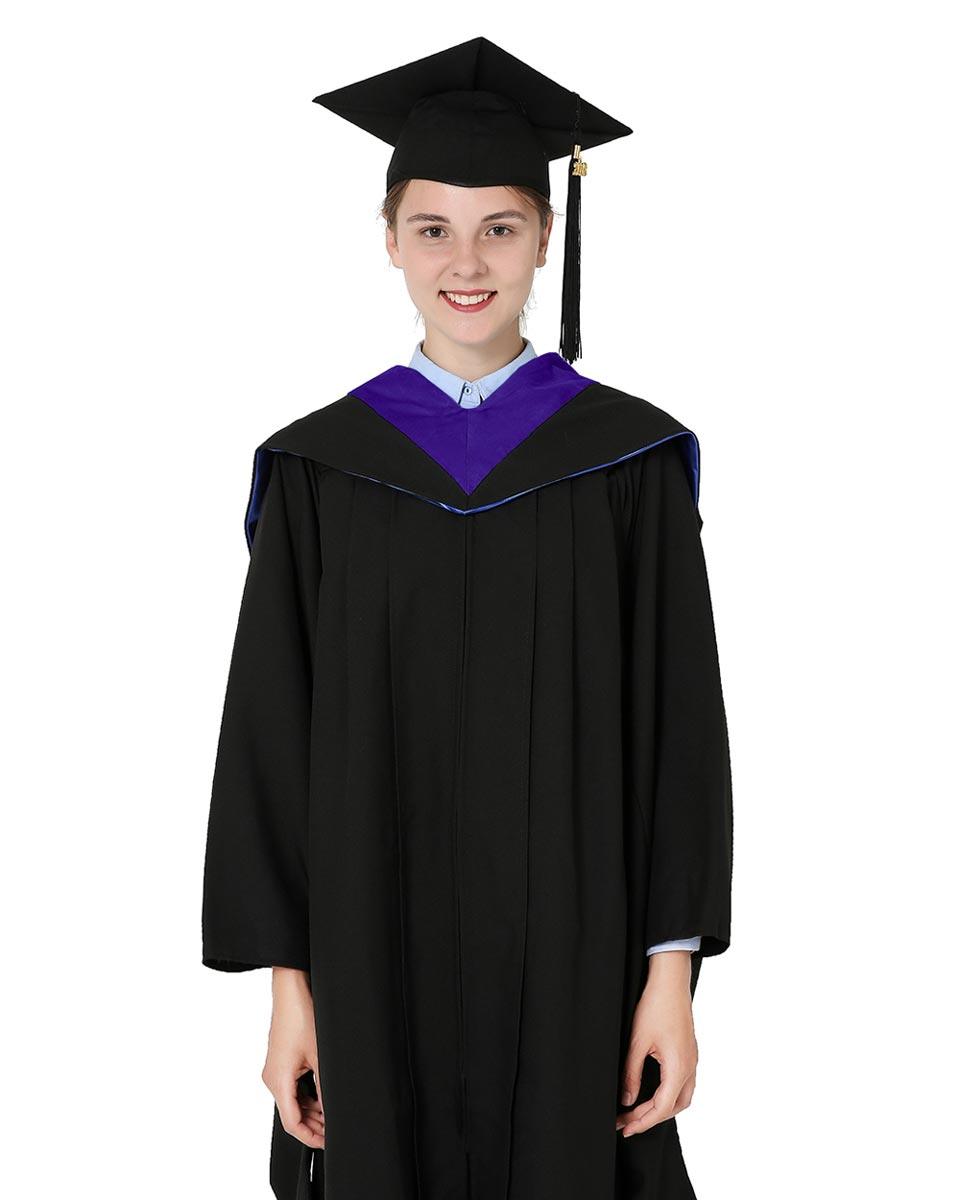Deluxe Bachelor Hood - 15 Color Combinations Available - Graduation Gown 