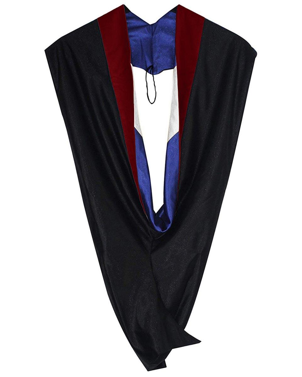 Deluxe Bachelor Hood - 15 Color Combinations Available - Graduation Gown 