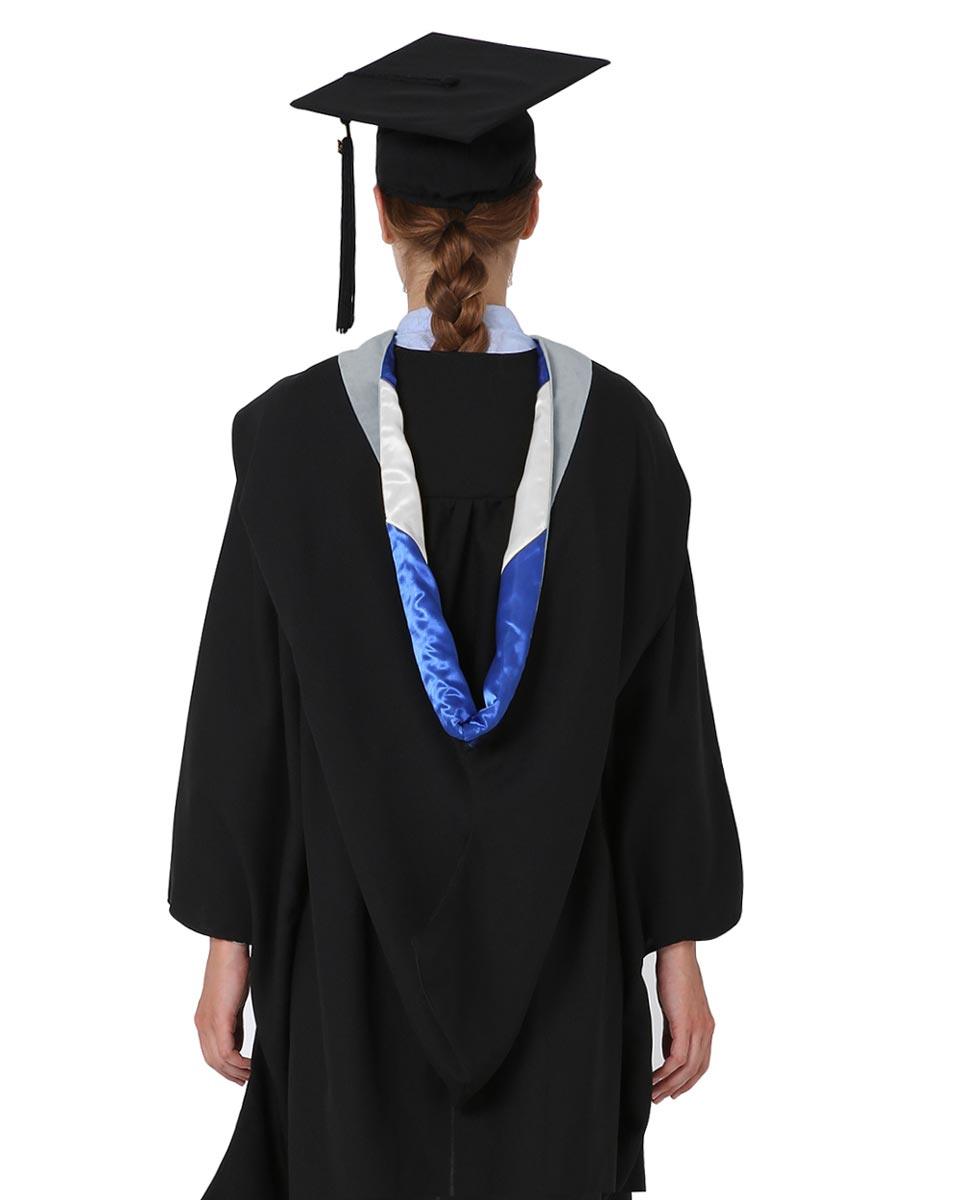 Deluxe Bachelor Hood - 15 Color Combinations Available - Graduation Gown 