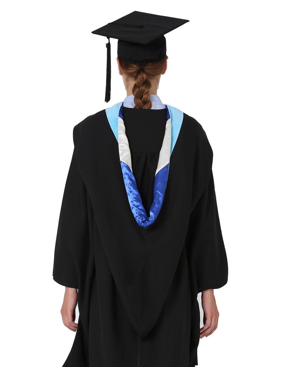 Deluxe Bachelor Hood - 15 Color Combinations Available - Graduation Gown 