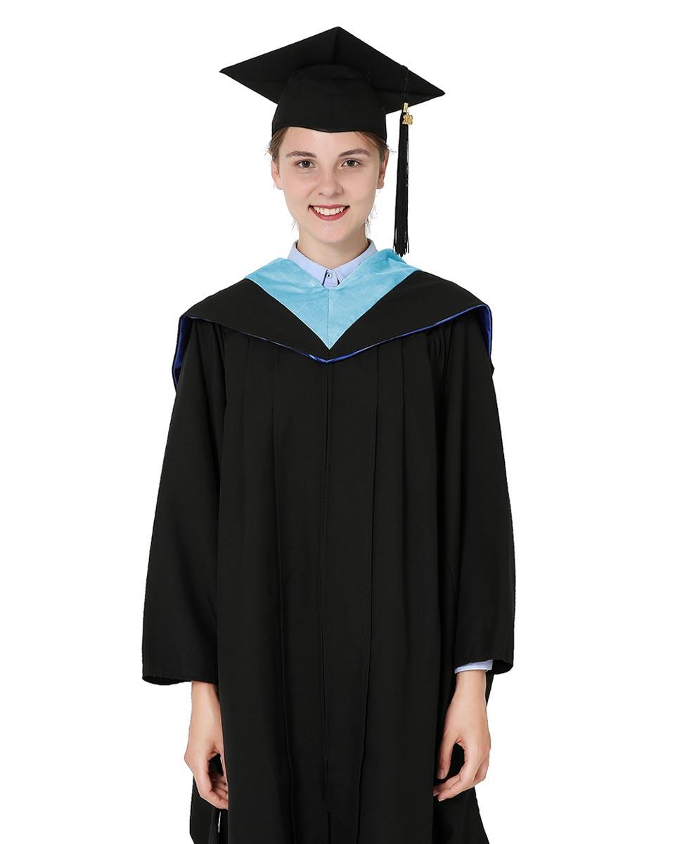 Deluxe Bachelor Hood - 15 Color Combinations Available - Graduation Gown 