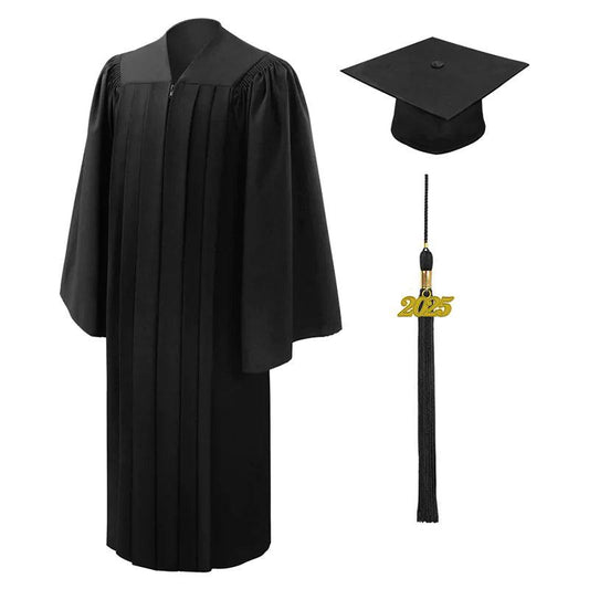Deluxe Black Bachelors Cap & Gown Package - New School of Architecture & Design - Graduation Gown 