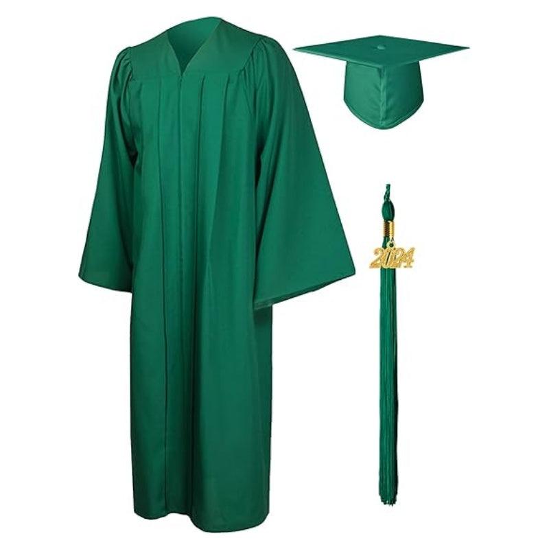 12 Colors Matte Elementary Graduation Cap and Gown - Graduation Gown 