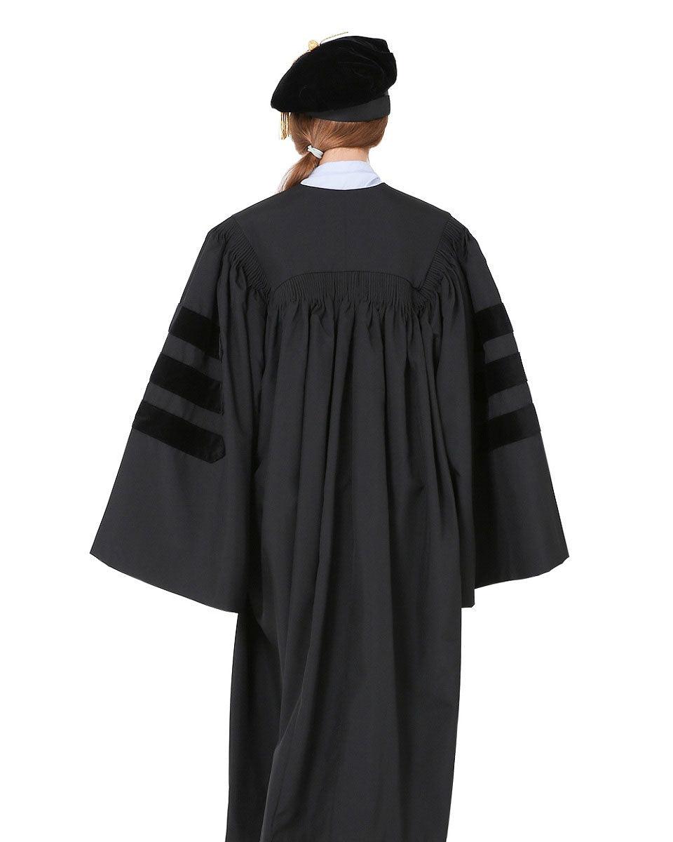 Classic Doctoral Graduation Gown, Tam & Hood Package - Graduation Gown 