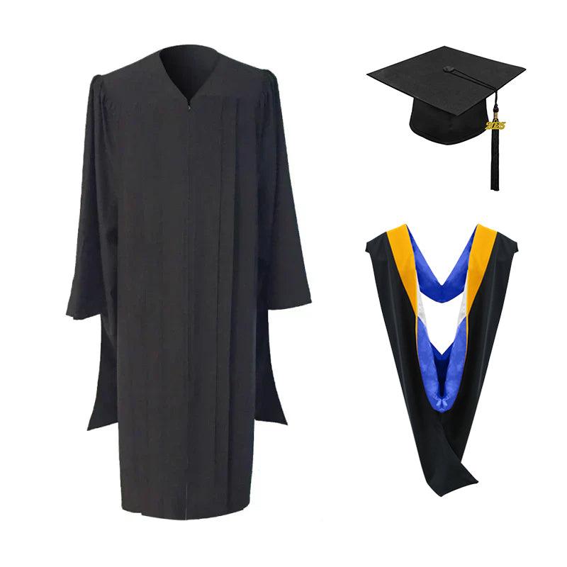 Masters Cap, Gown & Hood Package for Cal State San Marcos Graduation - Graduation Gown 