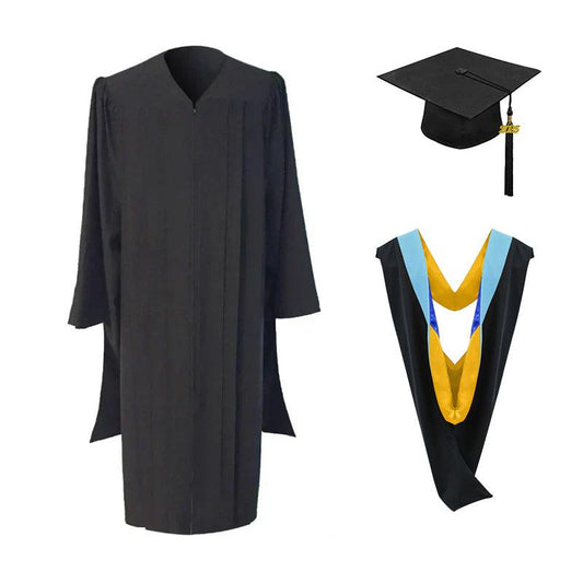 Masters Cap, Gown & Hood Package for UC Santa Barbara Graduation - Graduation Gown 