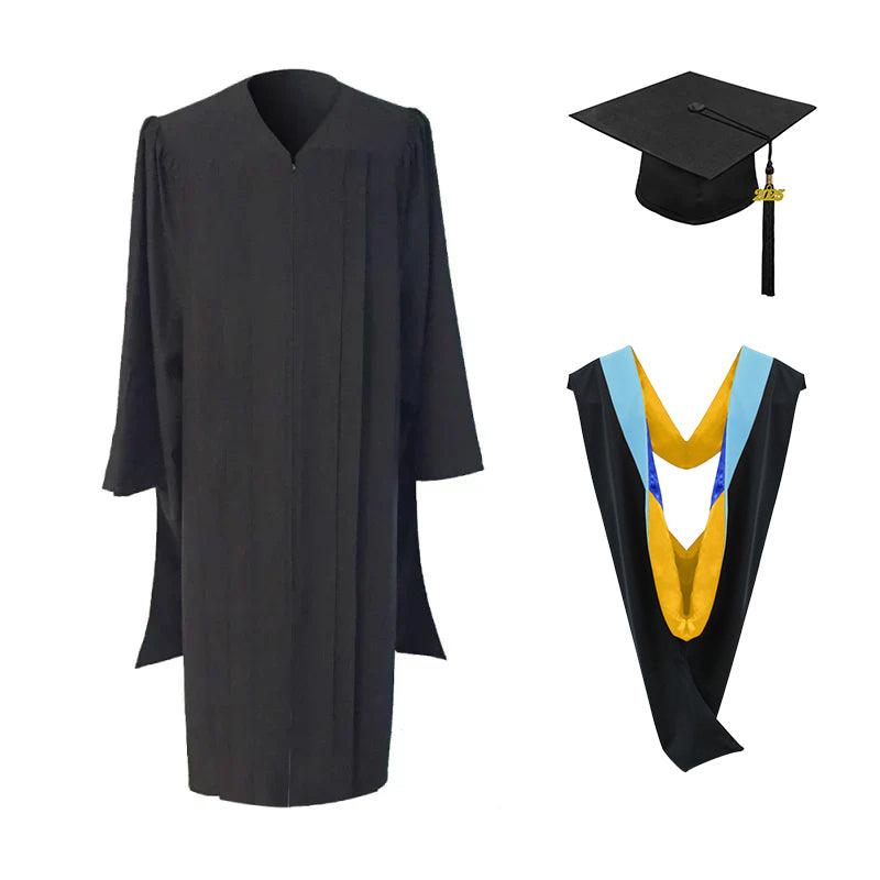 Masters Cap, Gown & Hood Package for UC San Diego Graduation - Graduation Gown 