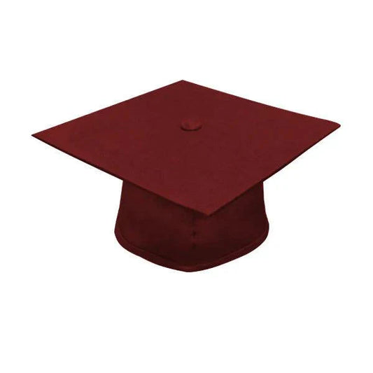 Matte Burgundy Bachelors Academic Graduation Cap - Graduation Gown 