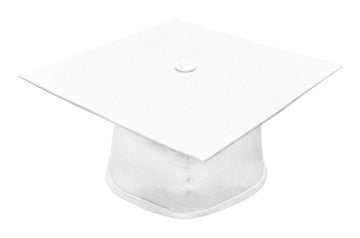 Matte White Bachelors Academic Cap - Graduation Gown 