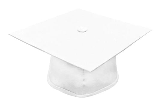 Matte White Kindergarten/Preschool Cap - Graduation Gown 