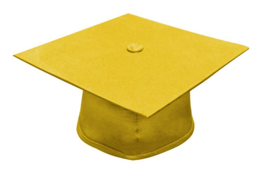 Matte Gold High School Cap - Graduation Gown 