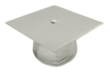 Shiny Silver High School Cap - Graduation Gown 