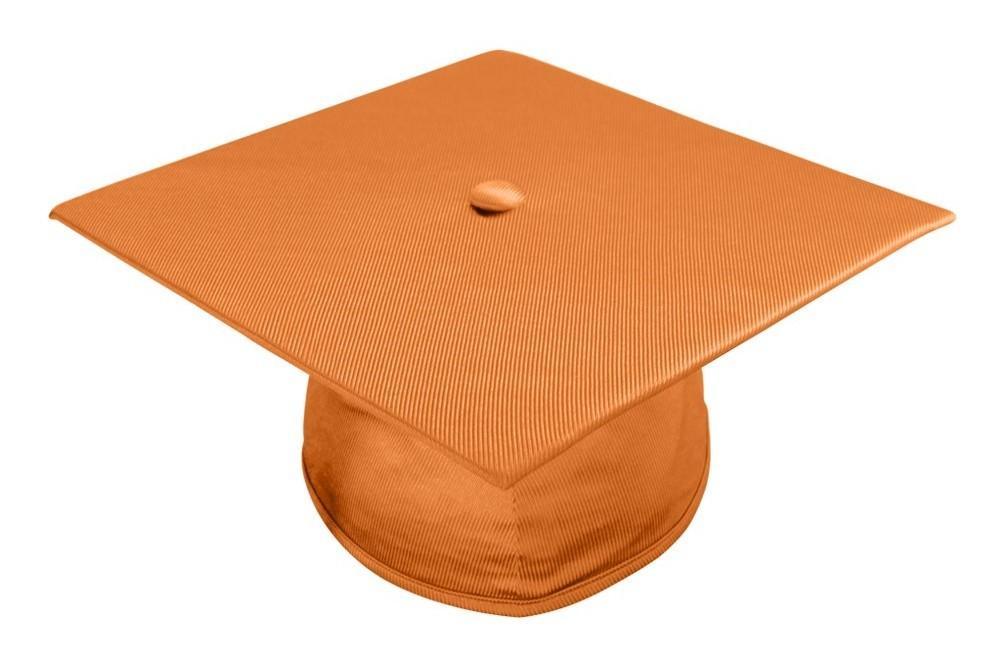 Shiny Orange Junior High/Middle School Cap - Graduation Gown 