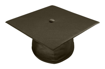 Shiny Brown High School Cap - Graduation Gown 