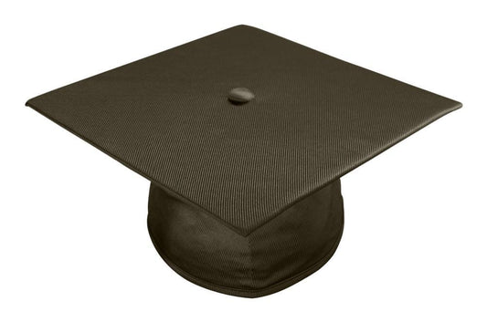 Shiny Brown High School Cap - Graduation Gown 