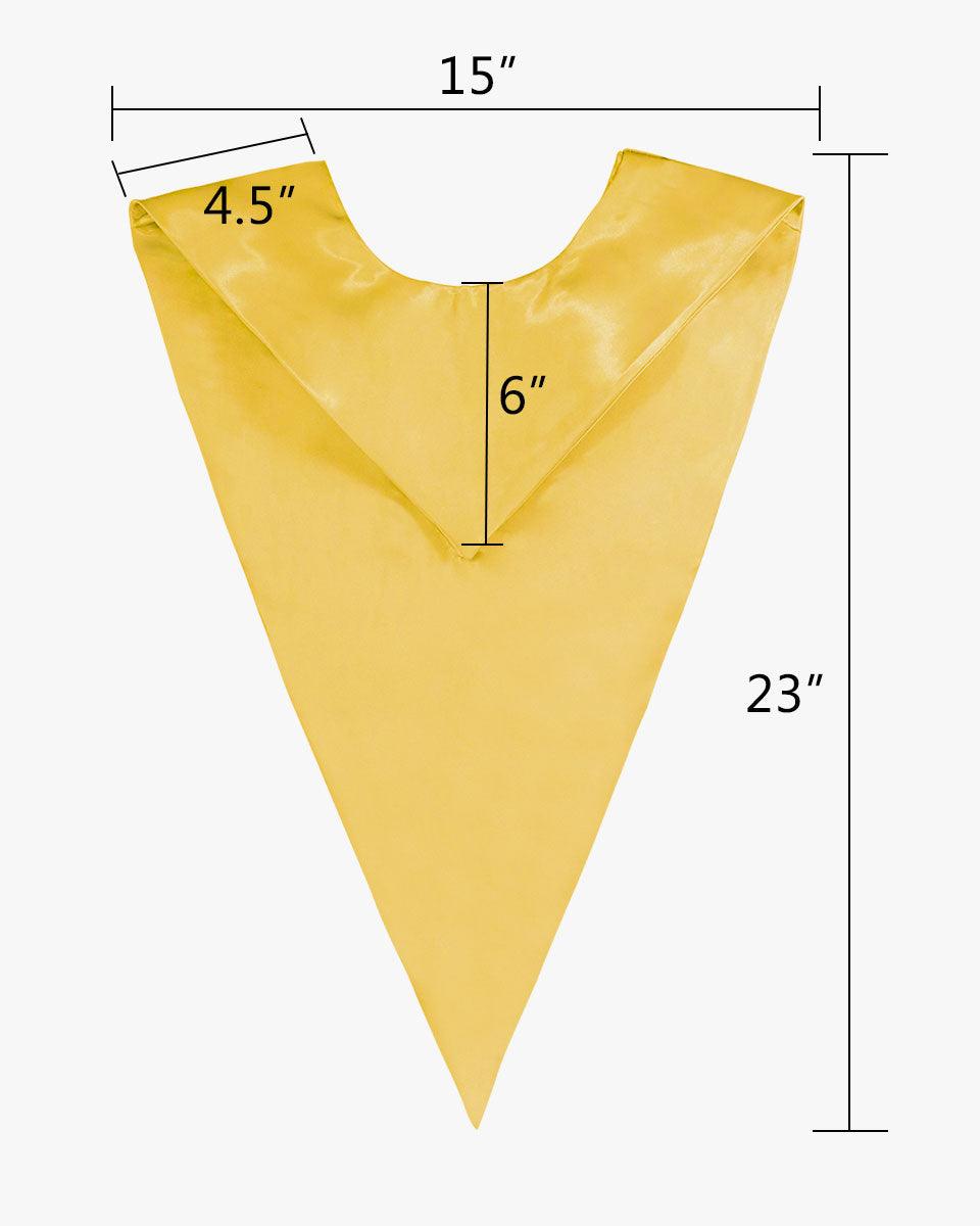 Traditional One Color V Stoles - 10 Colors Available - Graduation Gown 